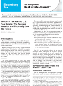 2017 Tax Act and U.S. Real Estate by Richard Sam Lehman